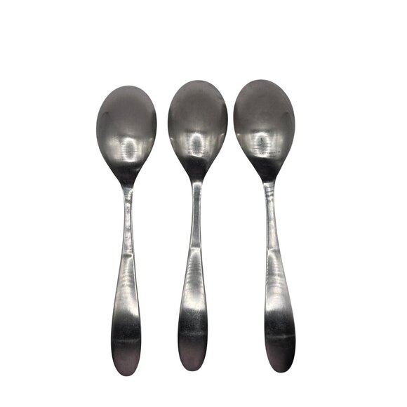 Retroneu Tivoli Contour Stainless Steel Soup Spoons Set Of 3 flatware - Picture 4 of 5